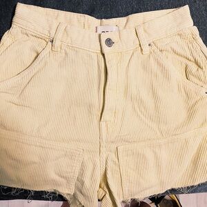 Urban outfitters yellow cargo shorts, never worn.